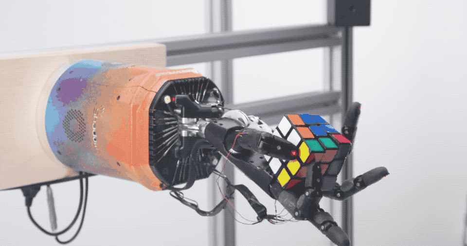 robot solving rubix